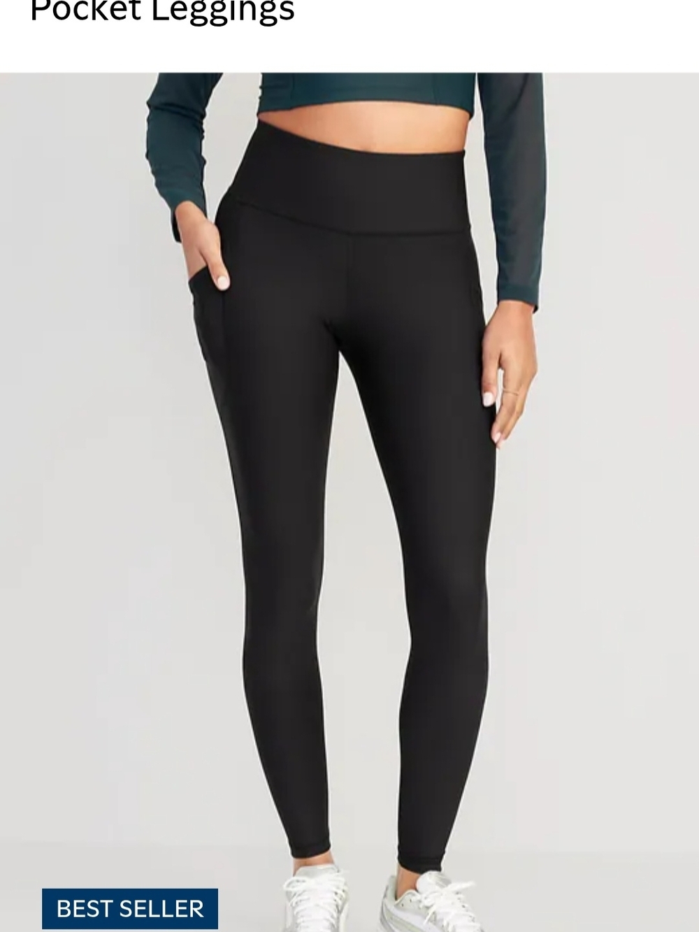 Old Navy Black High-Rise Pocket Leggings